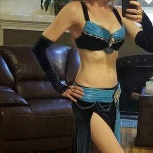Blue Princess Bellydance Costume - Professional